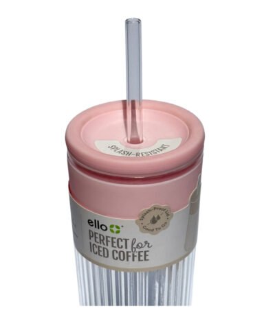 ELLO AVA STRAW TUMBLER PINK 18OZ